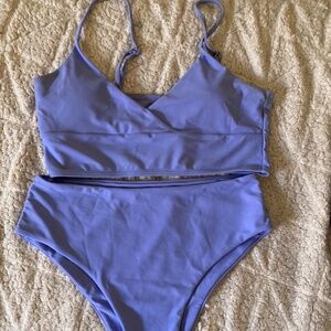 Blue High Waisted Bikini